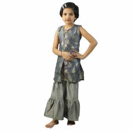 "Ash Color Baby kamiz & Sarara  2 Pieces Set"